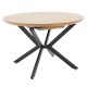 Tραπέζι Lydia MDF επεκτεινόμενο καρυδί-μαύρο 120-160x120x79εκ Tραπέζι Lydia MDF επεκτεινόμενο καρυδί-μαύρο 120-160x120x79εκ