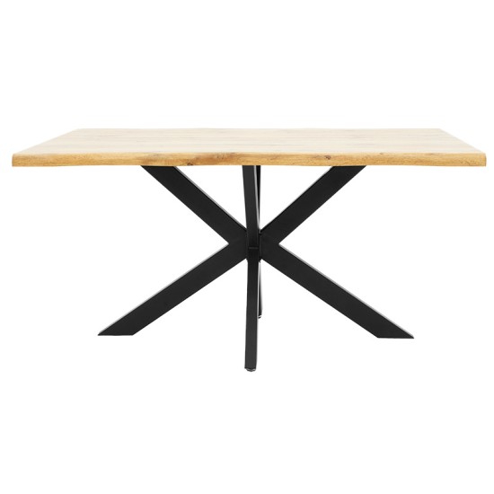 Tραπέζι Gilman MDF sonoma-μαύρο 150x90x75εκ Tραπέζι Gilman MDF sonoma-μαύρο 150x90x75εκ