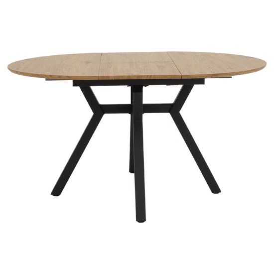 Tραπέζι Frances επεκτεινόμενο MDF sonoma-μαύρο 100-140x100x75εκ Tραπέζι Frances επεκτεινόμενο MDF sonoma-μαύρο 100-140x100x75εκ