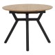 Tραπέζι Frances επεκτεινόμενο MDF sonoma-μαύρο 100-140x100x75εκ Tραπέζι Frances επεκτεινόμενο MDF sonoma-μαύρο 100-140x100x75εκ