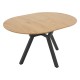 Tραπέζι Frances επεκτεινόμενο MDF sonoma-μαύρο 100-140x100x75εκ Tραπέζι Frances επεκτεινόμενο MDF sonoma-μαύρο 100-140x100x75εκ