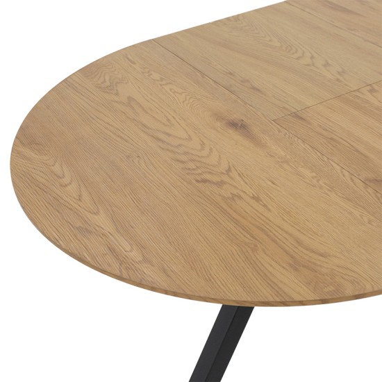 Tραπέζι Frances επεκτεινόμενο MDF sonoma-μαύρο 100-140x100x75εκ Tραπέζι Frances επεκτεινόμενο MDF sonoma-μαύρο 100-140x100x75εκ