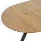 Tραπέζι Frances επεκτεινόμενο MDF sonoma-μαύρο 100-140x100x75εκ Tραπέζι Frances επεκτεινόμενο MDF sonoma-μαύρο 100-140x100x75εκ