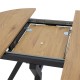Tραπέζι Frances επεκτεινόμενο MDF sonoma-μαύρο 100-140x100x75εκ Tραπέζι Frances επεκτεινόμενο MDF sonoma-μαύρο 100-140x100x75εκ