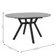 Tραπέζι Frances επεκτεινόμενο MDF sonoma-μαύρο 100-140x100x75εκ Tραπέζι Frances επεκτεινόμενο MDF sonoma-μαύρο 100-140x100x75εκ