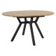 Tραπέζι Frances επεκτεινόμενο MDF sonoma-μαύρο 100-140x100x75εκ Tραπέζι Frances επεκτεινόμενο MDF sonoma-μαύρο 100-140x100x75εκ