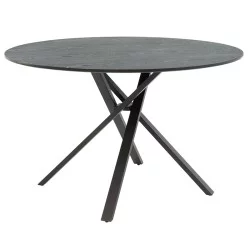 Tραπέζι Cerco  MDF μαύρο Φ120x75εκ