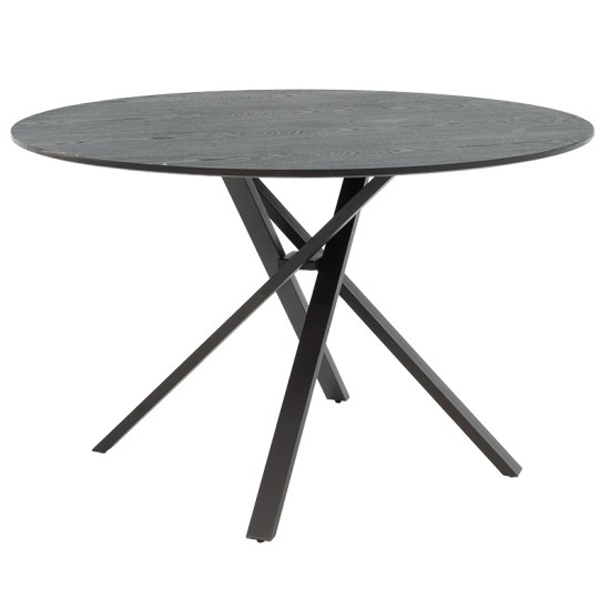 Tραπέζι Cerco MDF μαύρο Φ120x75εκ Tραπέζι Cerco MDF μαύρο Φ120x75εκ