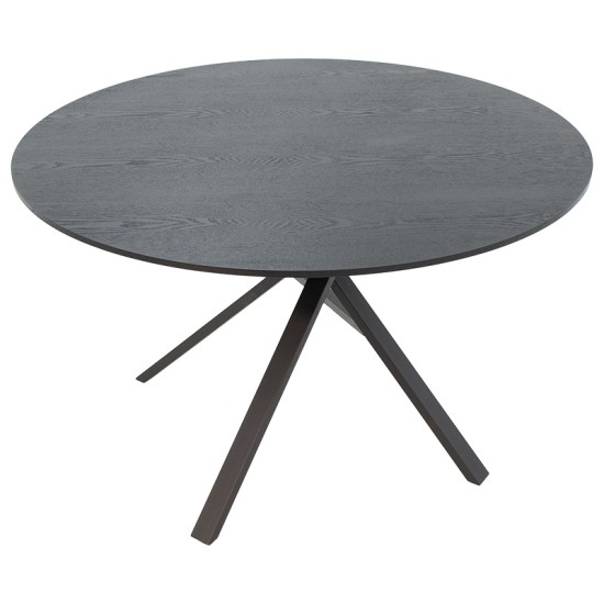 Tραπέζι Cerco MDF μαύρο Φ120x75εκ Tραπέζι Cerco MDF μαύρο Φ120x75εκ