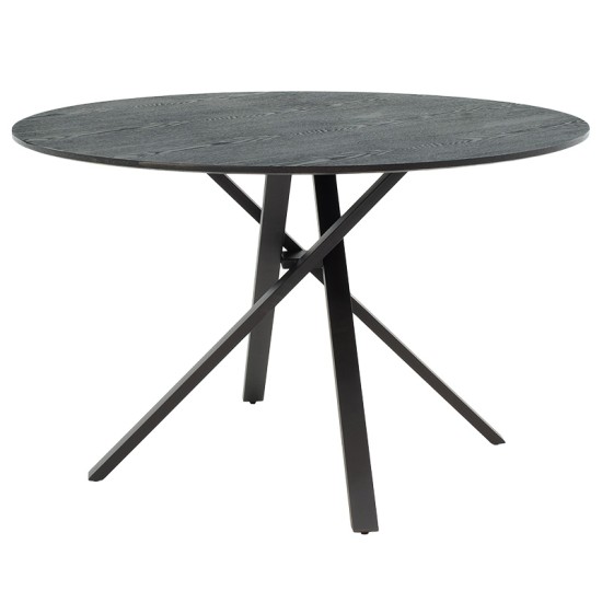 Tραπέζι Cerco MDF μαύρο Φ120x75εκ Tραπέζι Cerco MDF μαύρο Φ120x75εκ