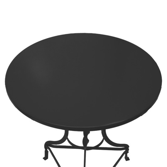 Τραπέζι Noah pakoworld μεταλλικό μαύρο Φ70x72εκ Model: 243-000085