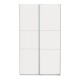 Ντουλάπα ρούχων Kawen  δίφυλλη με συρόμενες πόρτες λευκό 116.5x60x203εκ