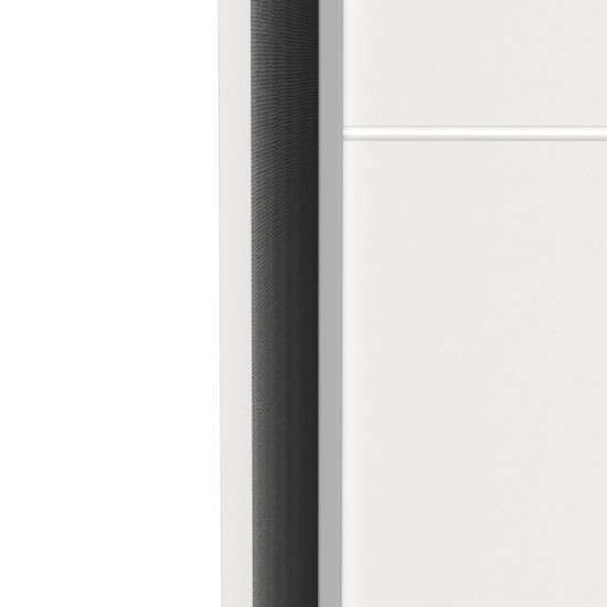 Ντουλάπα ρούχων Kawen  δίφυλλη με συρόμενες πόρτες λευκό 116.5x60x203εκ