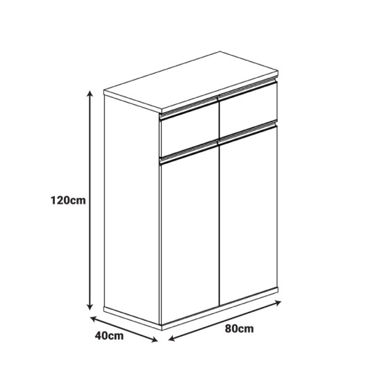 Ντουλάπια γραφείου επαγγελματικά Oscar  καρυδί-ανθρακί 200x40x120εκ Ντουλάπια γραφείου επαγγελματικά Oscar  καρυδί-ανθρακί 200x40x120εκ