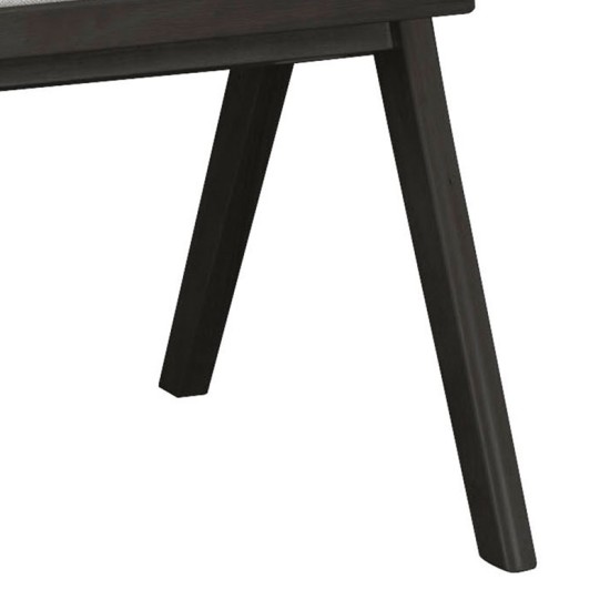 Πολυθρόνα Winslow ξύλο rubberwood μαύρο-pvc rattan φυσικό-ύφασμα γκρι Πολυθρόνα Winslow ξύλο rubberwood μαύρο-pvc rattan φυσικό-ύφασμα γκρι