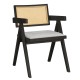 Πολυθρόνα Winslow ξύλο rubberwood μαύρο-pvc rattan φυσικό-ύφασμα γκρι Πολυθρόνα Winslow ξύλο rubberwood μαύρο-pvc rattan φυσικό-ύφασμα γκρι