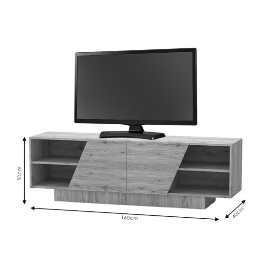 Έπιπλο τηλεόρασης Stevie sonoma 160x40x50εκ Έπιπλο τηλεόρασης Stevie sonoma 160x40x50εκ