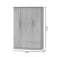 Ντουλάπα ρούχων τετράφυλλη Karter sonoma μελαμίνης 121x48x180εκ Ντουλάπα ρούχων τετράφυλλη Karter sonoma μελαμίνης 121x48x180εκ