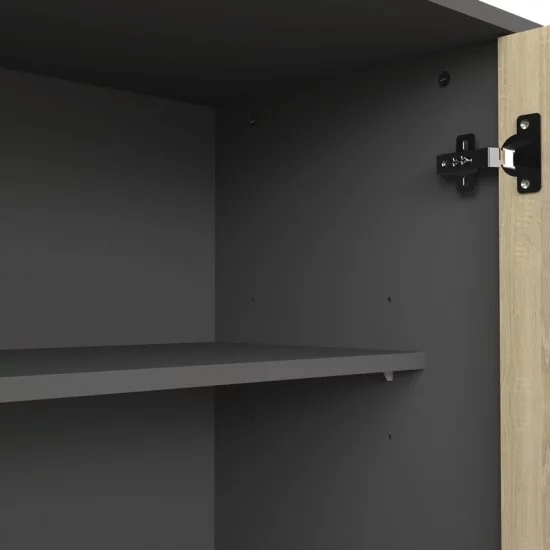 Μπουφές Billie  ανθρακί-sonoma 149x40x77εκ