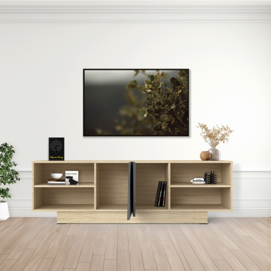 Έπιπλο τηλεόρασης Stevie  sonoma-ανθρακί 160x40x50εκ