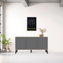 Μπουφές Billie  sonoma-ανθρακί149x40x77εκ