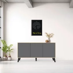 Μπουφές Billie  sonoma-ανθρακί149x40x77εκ