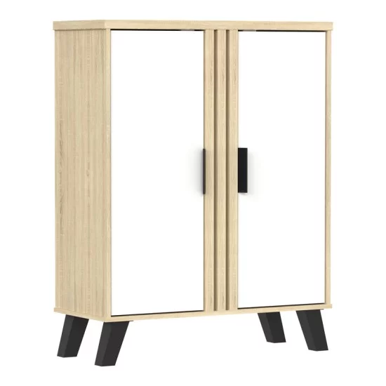 Παπουτσοθήκη-ντουλάπι Shoby  λευκό-sonoma 70.5x30x91εκ