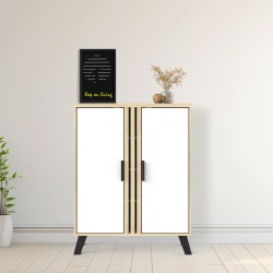 Παπουτσοθήκη-ντουλάπι Shoby  λευκό-sonoma 70.5x30x91εκ