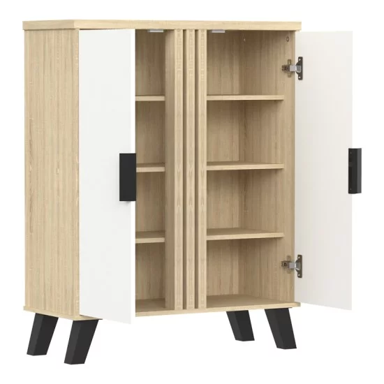 Παπουτσοθήκη-ντουλάπι Shoby  λευκό-sonoma 70.5x30x91εκ