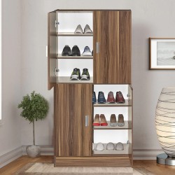 Παπουτσοθήκη-ντουλάπι Felicity  χρώμα καρυδί 60x32x127εκ Παπουτσοθήκη-ντουλάπι Felicity  χρώμα καρυδί 60x32x127εκ