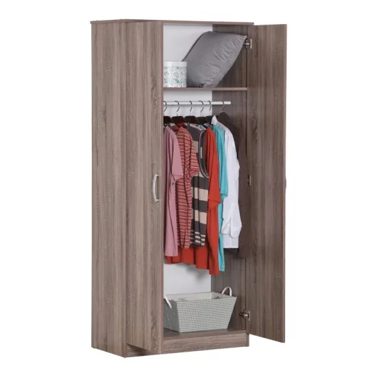 Ντουλάπα ρούχων δίφυλλη Zelia σε sonoma-oak απόχρωση 79x42x180εκ Ντουλάπα ρούχων δίφυλλη Zelia σε sonoma-oak απόχρωση 79x42x180εκ