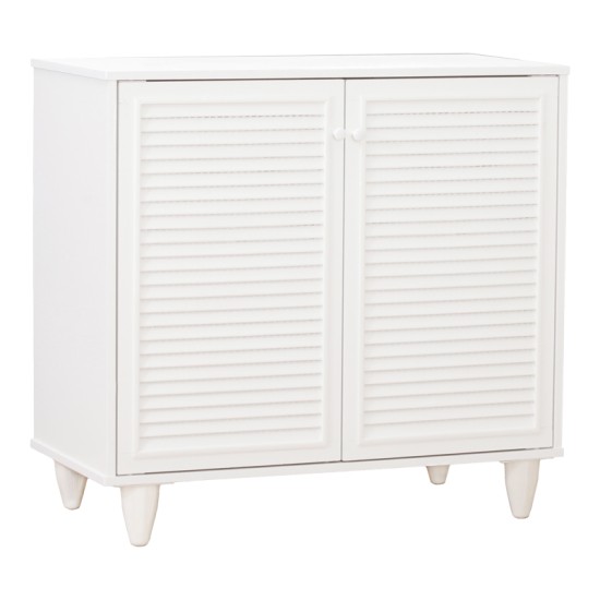 Παπουτσοθήκη-ντουλάπι Ronan  σε λευκή απόχρωση 70.5x35x66εκ