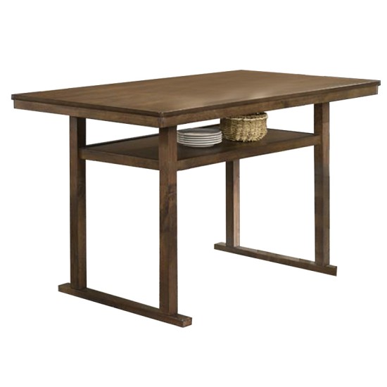 Τραπέζι μπαρ Tenor pakoworld φυσικό ξύλο rubberwood-ΜDF καρυδί 150x90x91.5εκ Model: 250-000001
