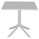 Τραπέζι Groovy pakoworld PP λευκό 80x80x74.5εκ Model: 253-000010