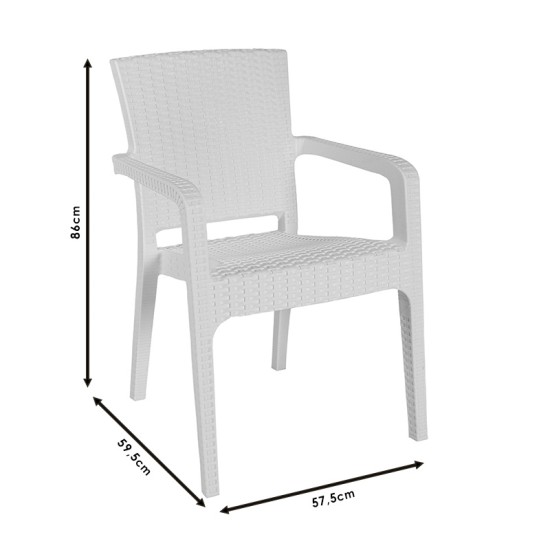 Πολυθρόνα Halcyon  PP ανθρακί Model: 253-000011