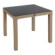 Τραπέζι Explore pakoworld με UV protection PP cappucino 90x90x73.5εκ Model: 253-000032