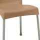 Καρέκλα Crafted pakoworld PP cappucino-αλουμίνιο γκρι Model: 253-000037