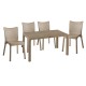 Τραπεζαρία Explore-Confident σετ 5τεμ PP cappuccino 150x90x73,5εκ. Τραπεζαρία Explore-Confident σετ 5τεμ PP cappuccino 150x90x73,5εκ.