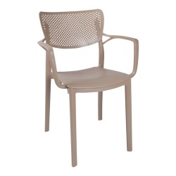 Τραπεζαρία Icon-Frontline  σετ 3τεμ PP σε cappuccino απόχρωση