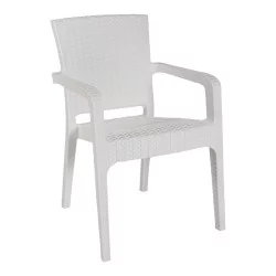 Τραπεζαρία Icon-Halcyon  σετ 5τεμ PP σε λευκή απόχρωση