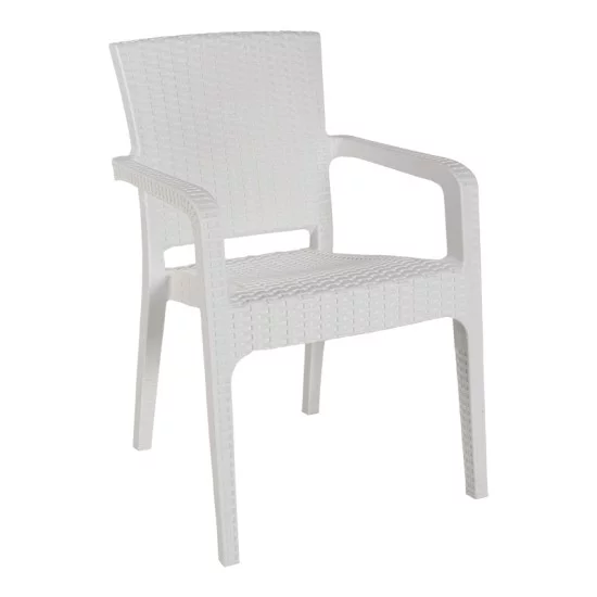 Τραπεζαρία Icon-Halcyon  σετ 5τεμ PP σε λευκή απόχρωση