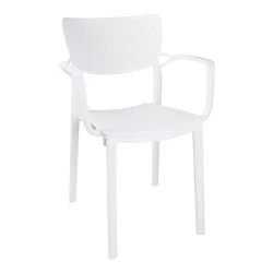 Τραπεζαρία Icon-Fontline  σετ 3τεμ PP σε λευκή απόχρωση