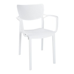 Τραπεζαρία Icon-Fontline  σετ 5τεμ PP σε λευκή απόχρωση