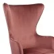 Μπερζέρα Byfon  σάπιο μήλο βελούδο-πόδι rubberwood σε φυσική απόχρωση 76x83x117εκ
