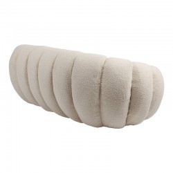 Καναπές 2θέσιος Yannick  μπουκλέ ύφασμα σε μπεζ απόχρωση 148x92x62εκ