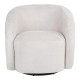 Πολυθρόνα Barrelo  περιστρεφόμενη με κρεμ ύφασμα 77x72x69εκ