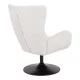 Πολυθρόνα Refria  περιστρεφόμενη ύφασμα κρεμ-βάση μαύρο μέταλλο 81x72x97εκ