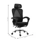 Καρέκλα γραφείου διευθυντή με υποπόδιο Titan  Premium Quality ύφασμα-mesh χρώμα μαύρο