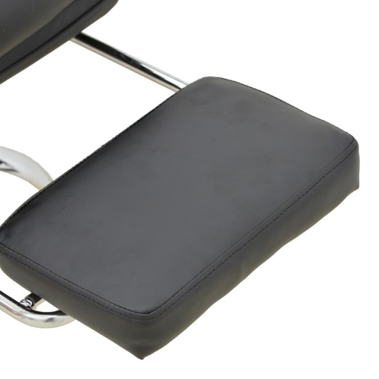 Καρέκλα γραφείου διευθυντή με υποπόδιο Zanci  pu μαυρο 70x66x112-120εκ