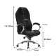 Καρέκλα γραφείου διευθυντή Ionia  μαύρο PU 67x49,5x115-123εκ